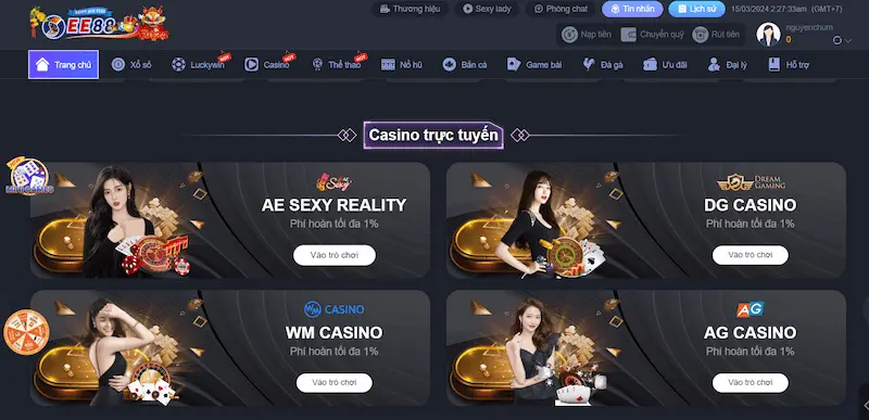 Casino online EE88 là gì?
